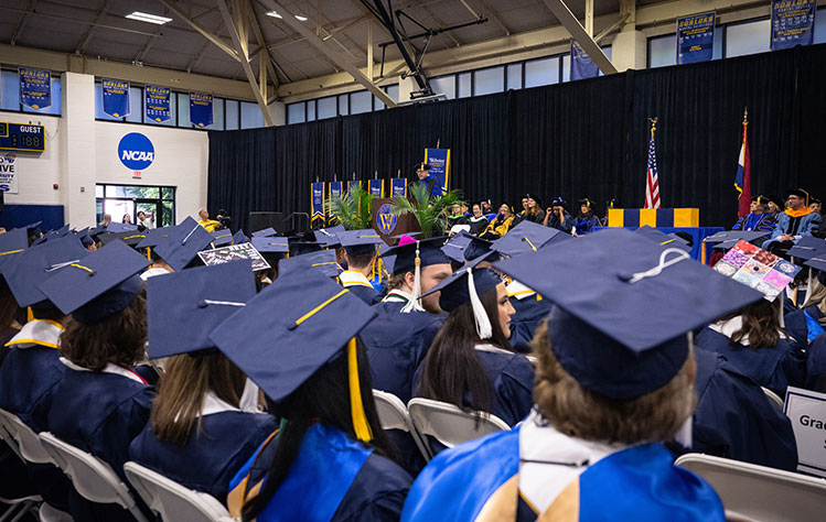 Graduates seated at Commencement 2024