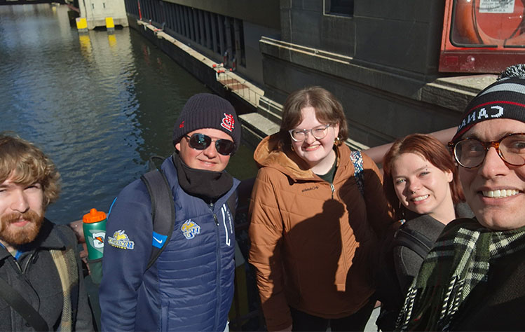 Students and Dr. Belo take time to sight see around Chicago during ISA Convention.
