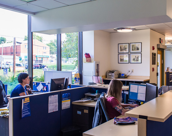 Advising stations located in the Academic Advising Center.