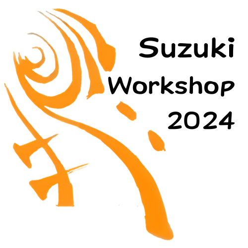 2024 suzuki workshop logo stylized cello with Suzuki Workshop 2024