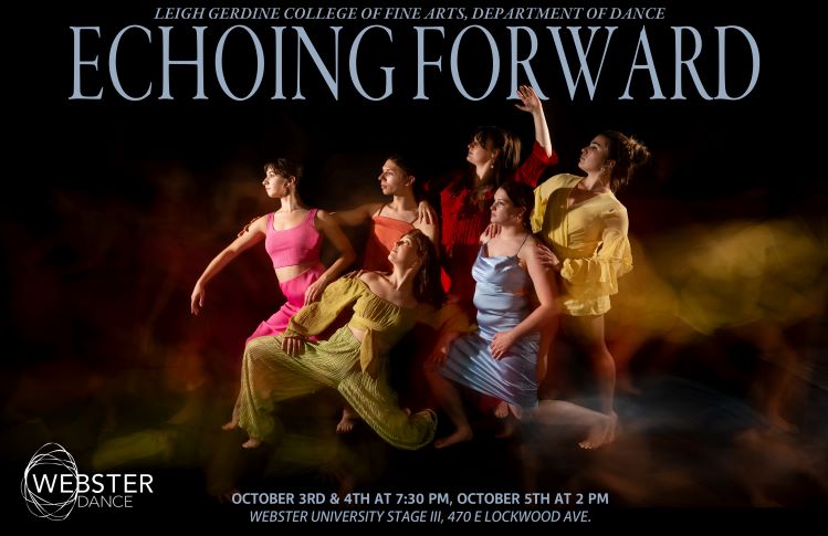 A flyer with a scene from Echoing Forward.
