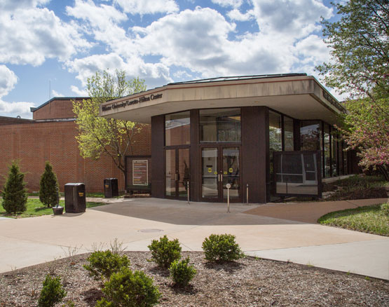 Front entrance to the Loretto-Hilton Center