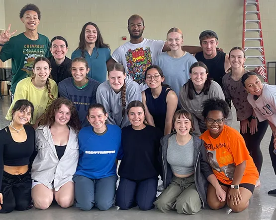 Alumna Julie Opiel and Webster Dance students