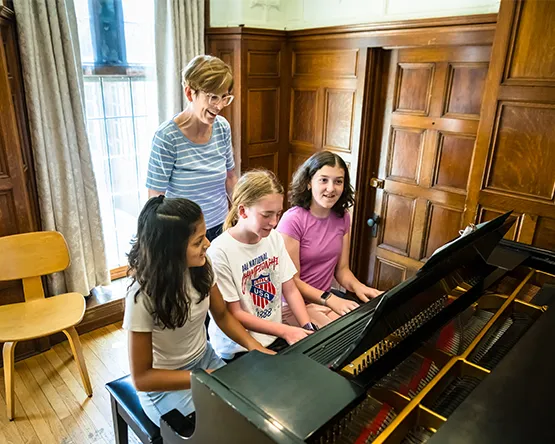 Lesson at Piano Camp